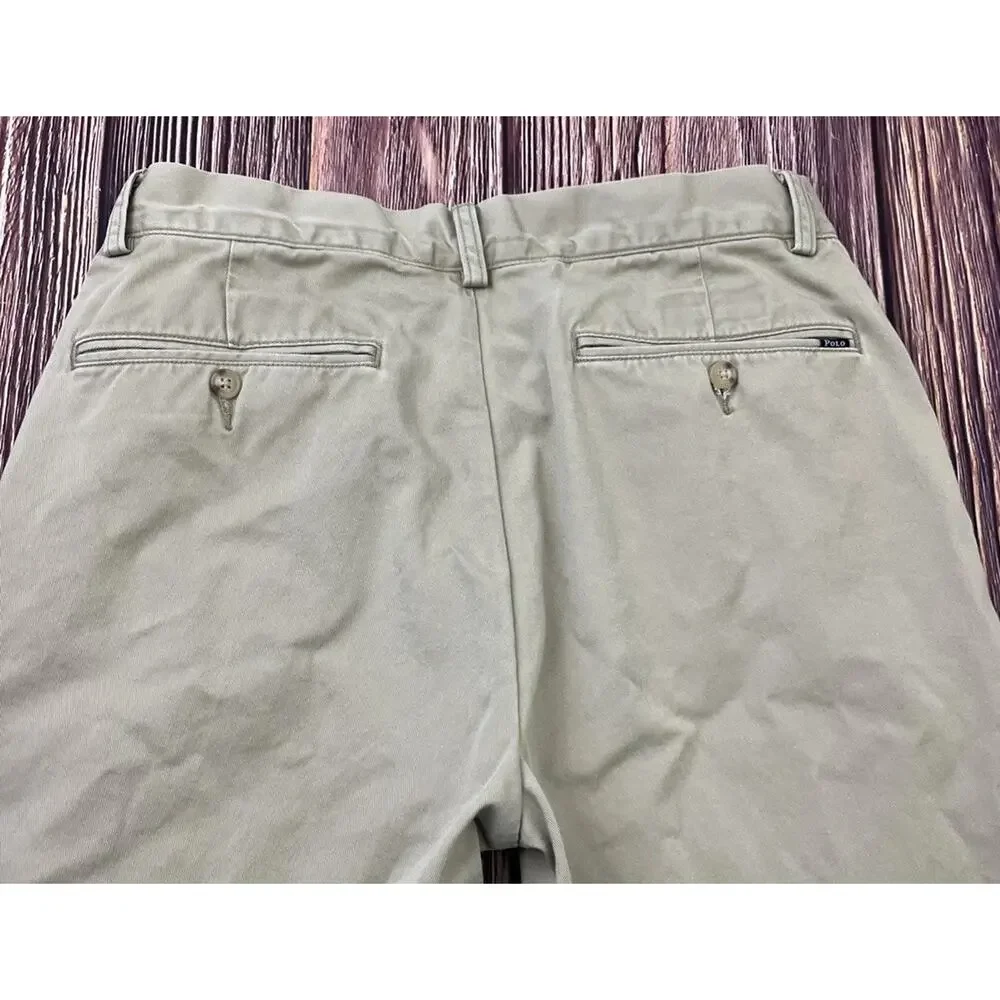 Polo Ralph Lauren Chino Beige Cotton Pants Mens Size 30x32 (Actual 30x31)